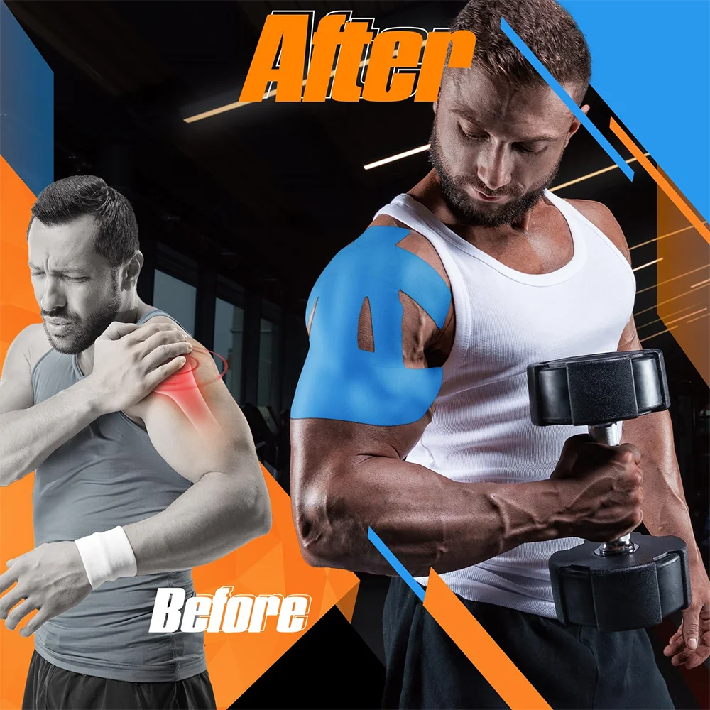 Kinesiology Shoulder Tape – 10pcs Precut Waterproof Pain Support