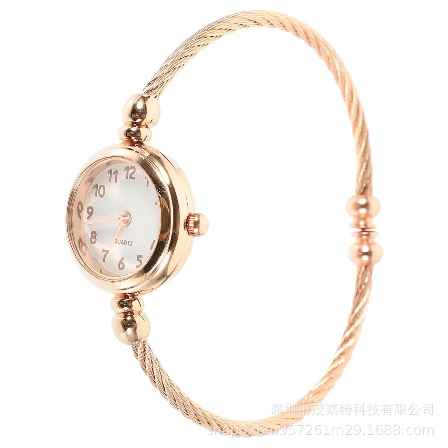 Fashion Women’s Gold Steel Bracelet Quartz Wristwatch – Small Dial Elegant