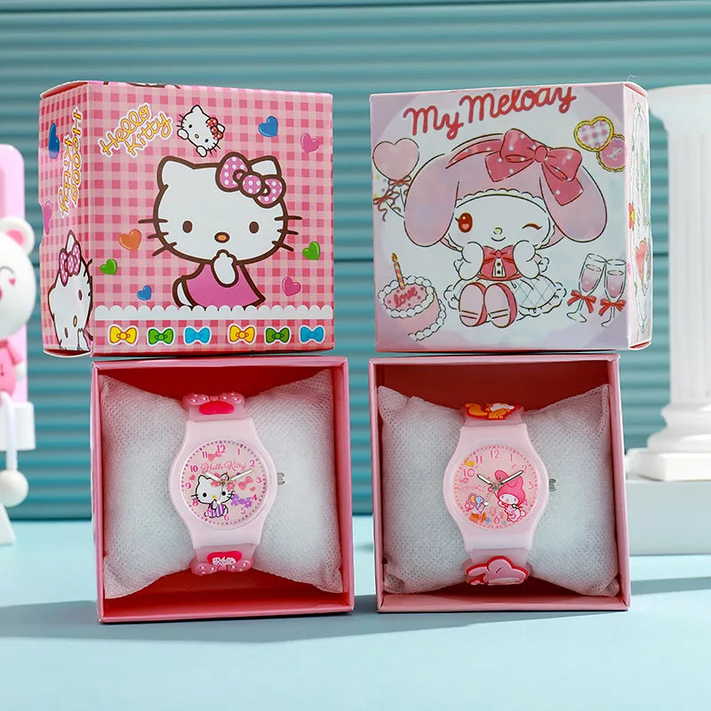Cinnamoroll & Kuromi Girls' Watches - Adorable Anime Gift Set