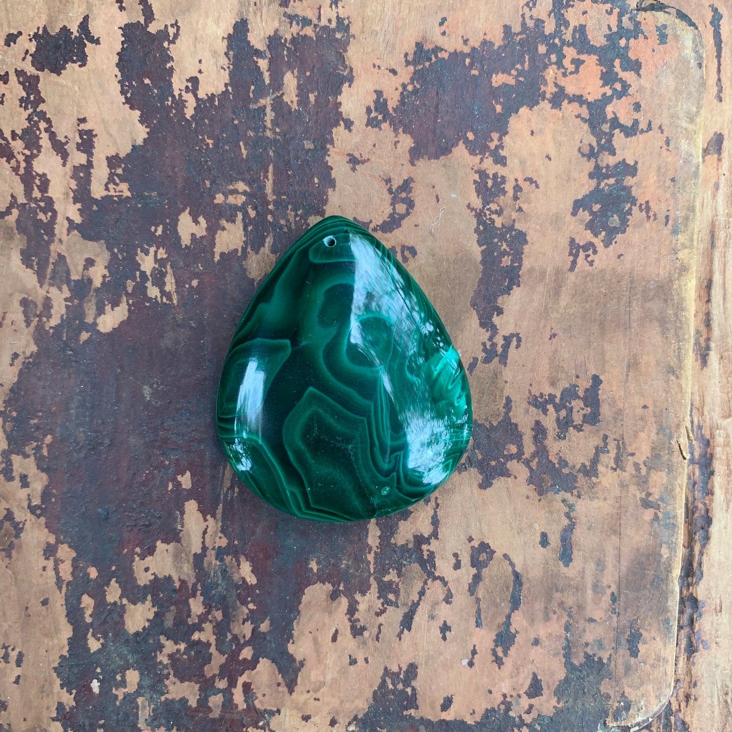 Natural Malachite Chrysocolla Pendant Necklace – Water Drop Gemstone Jewelry for Women & Men