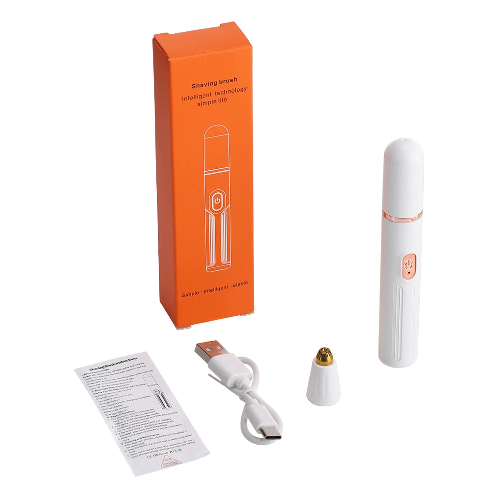 2-in-1 Nose & Eyebrow Trimmer – USB Cordless Electric Facial Hair Trimmer