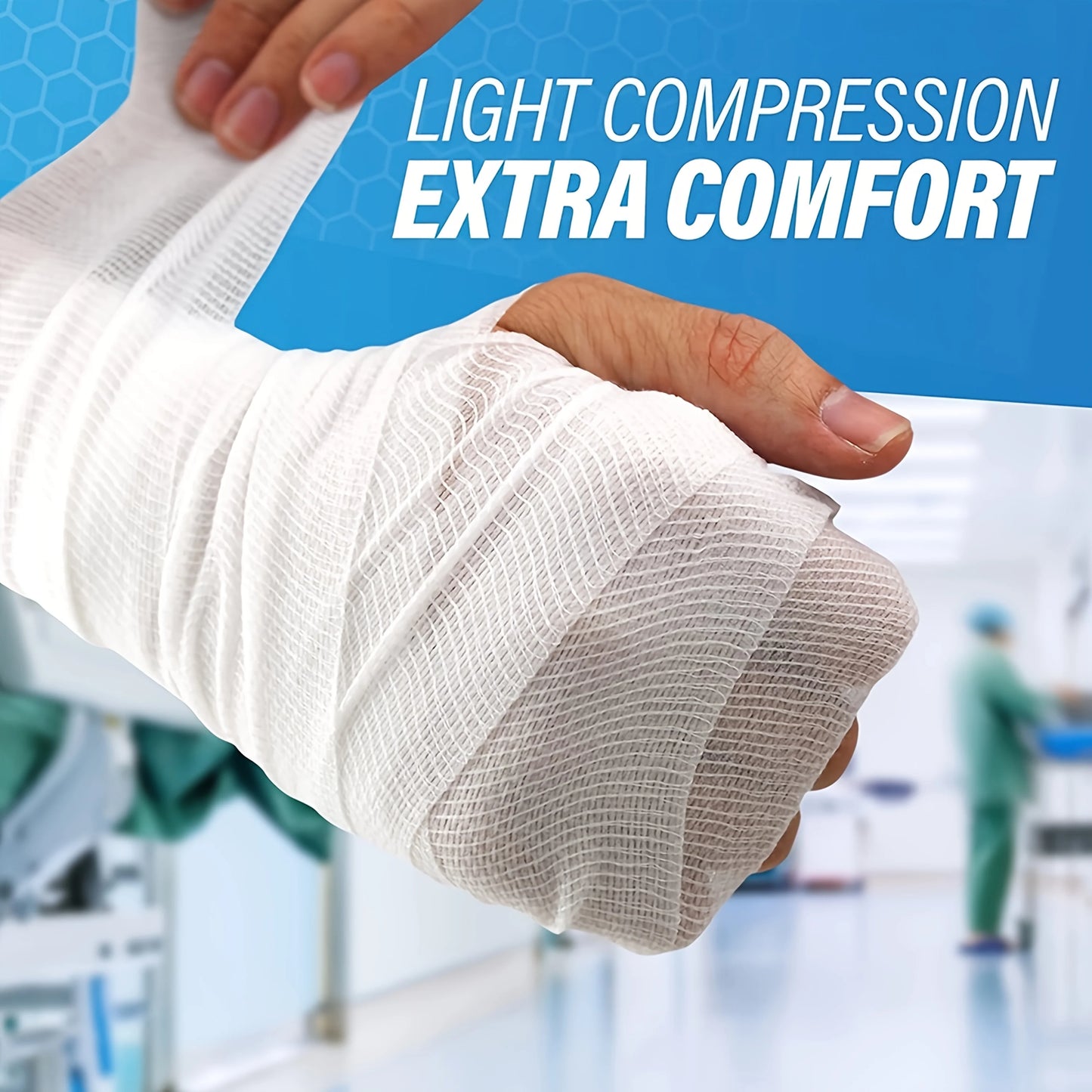 Elastic Gauze Bandages 6-Pack – Breathable Sports & First Aid Wrap