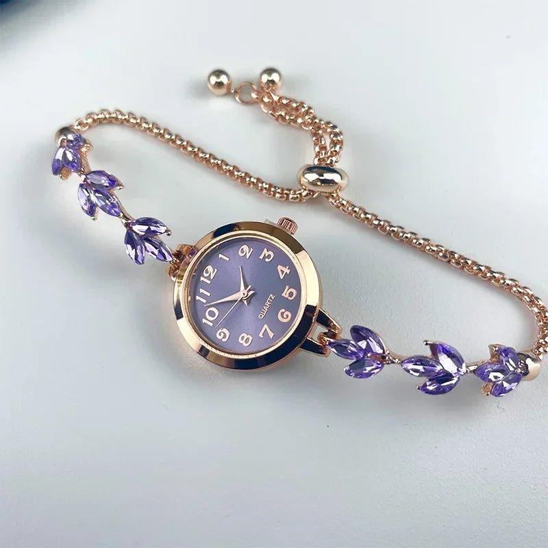 Elegant Rhinestone Bracelet Watch for Women – Luxury Quartz Gift