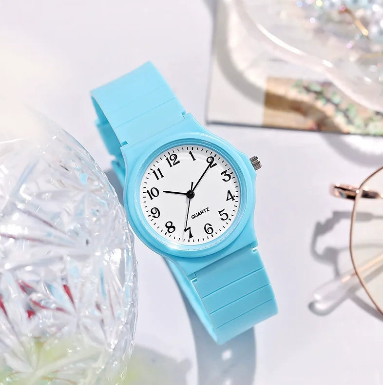 Exam Watch for Women – Simple Silicone Strap Waterproof Quartz
