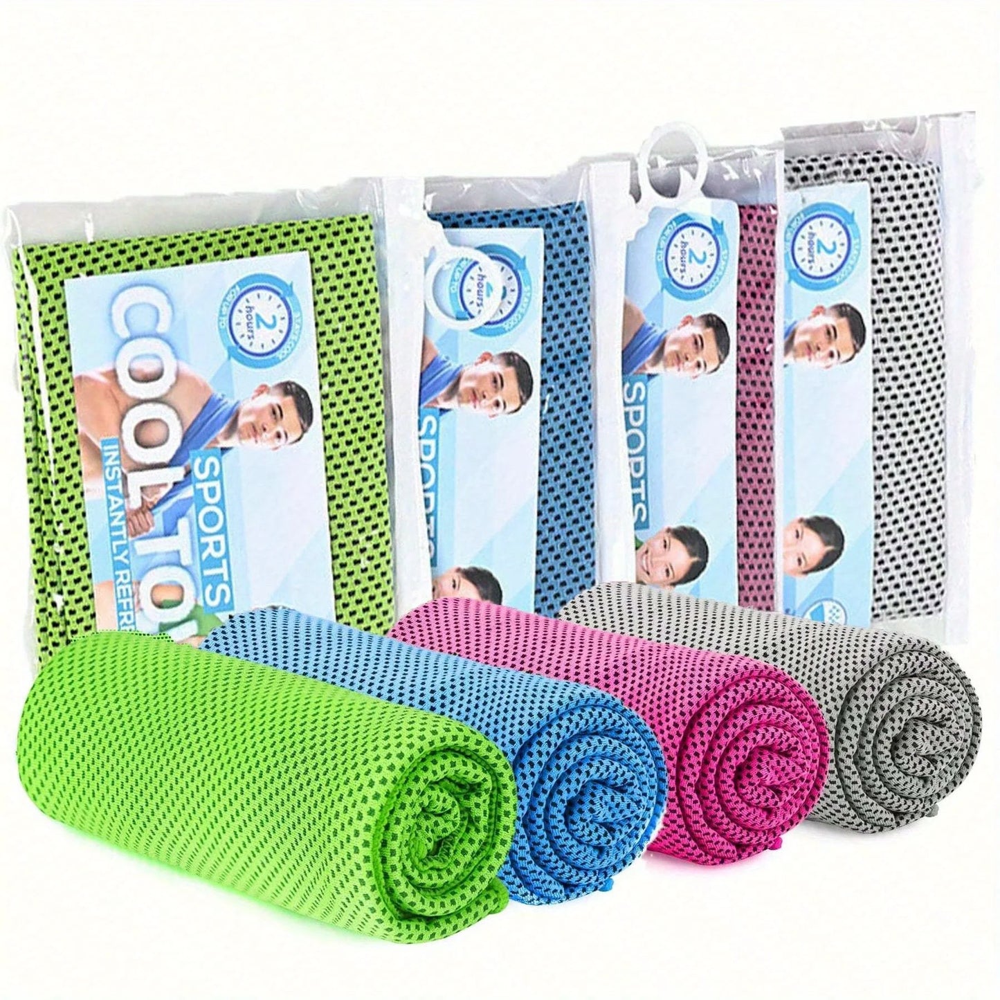 Sports Cooling Towels 4-Pack – Instant Cooling for Gym, Yoga & Outdoor