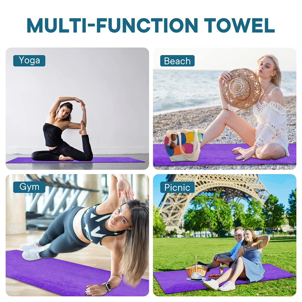 Non-Slip Hot Yoga Towel – Sweat-Absorbent Mat for Yoga, Pilates & Fitness