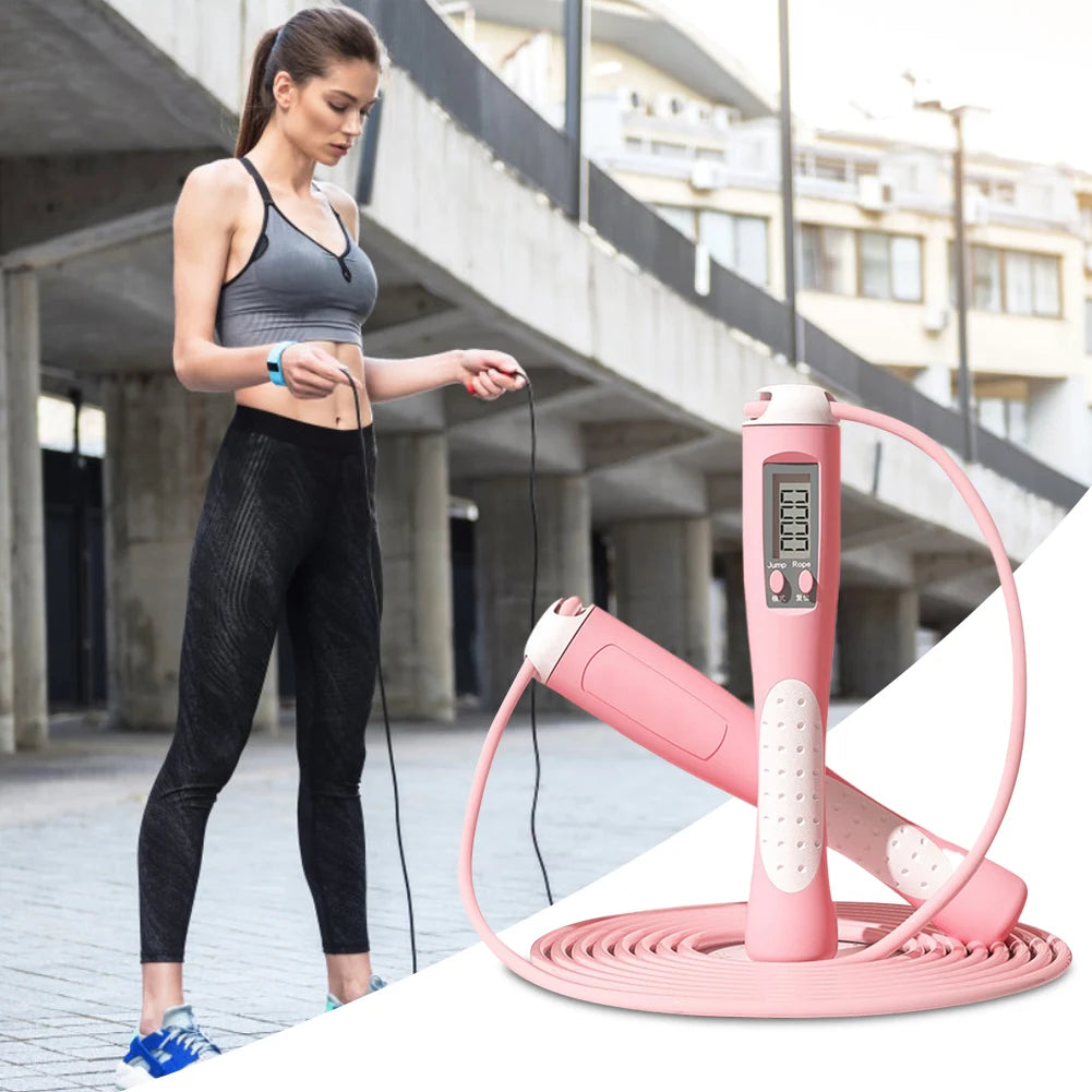 2.8m Digital Counting Jump Rope - Adjustable Fitness Skipping Rope