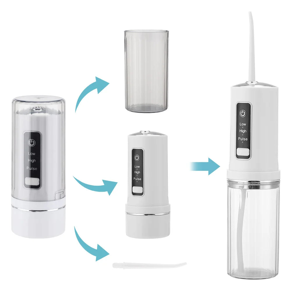 3 Modes Water Dental Flosser Cordless for Teeth Portable Dental Oral Irrigator Rechargeable IPX7 Waterproof Water Teeth Cleaner
