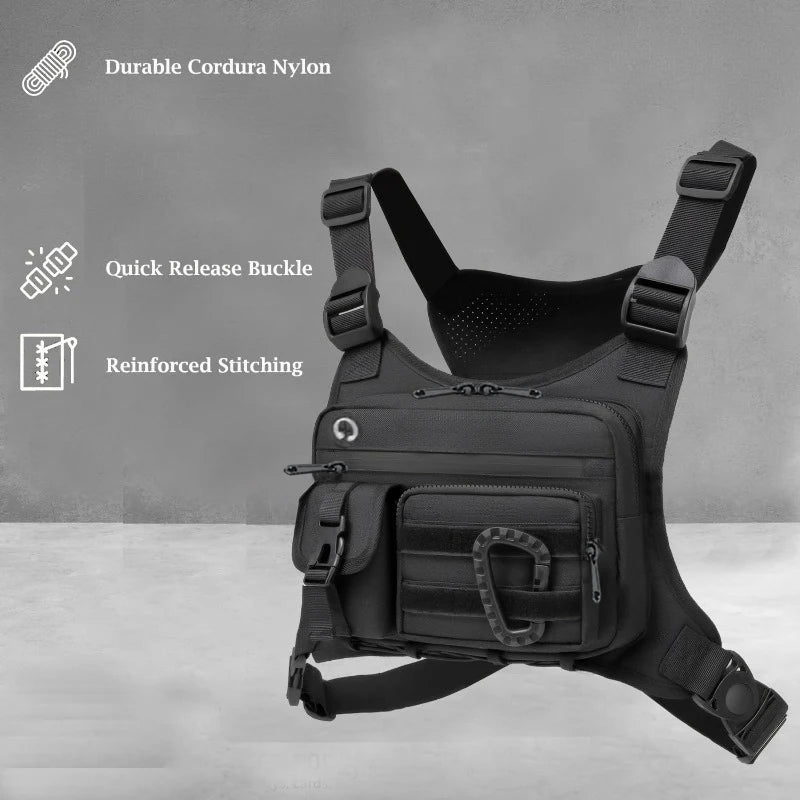 Tactical Running Vest Bag - Multi Pocket Chest Bag With Phone & Bottle Holder