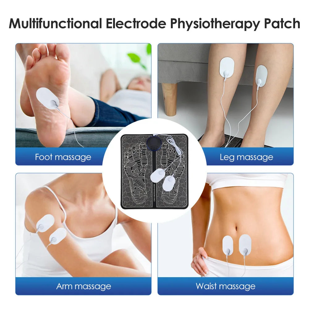 EMS Foot Massager Pad - Electric Muscle Stimulation for Pain Relief and Relaxation
