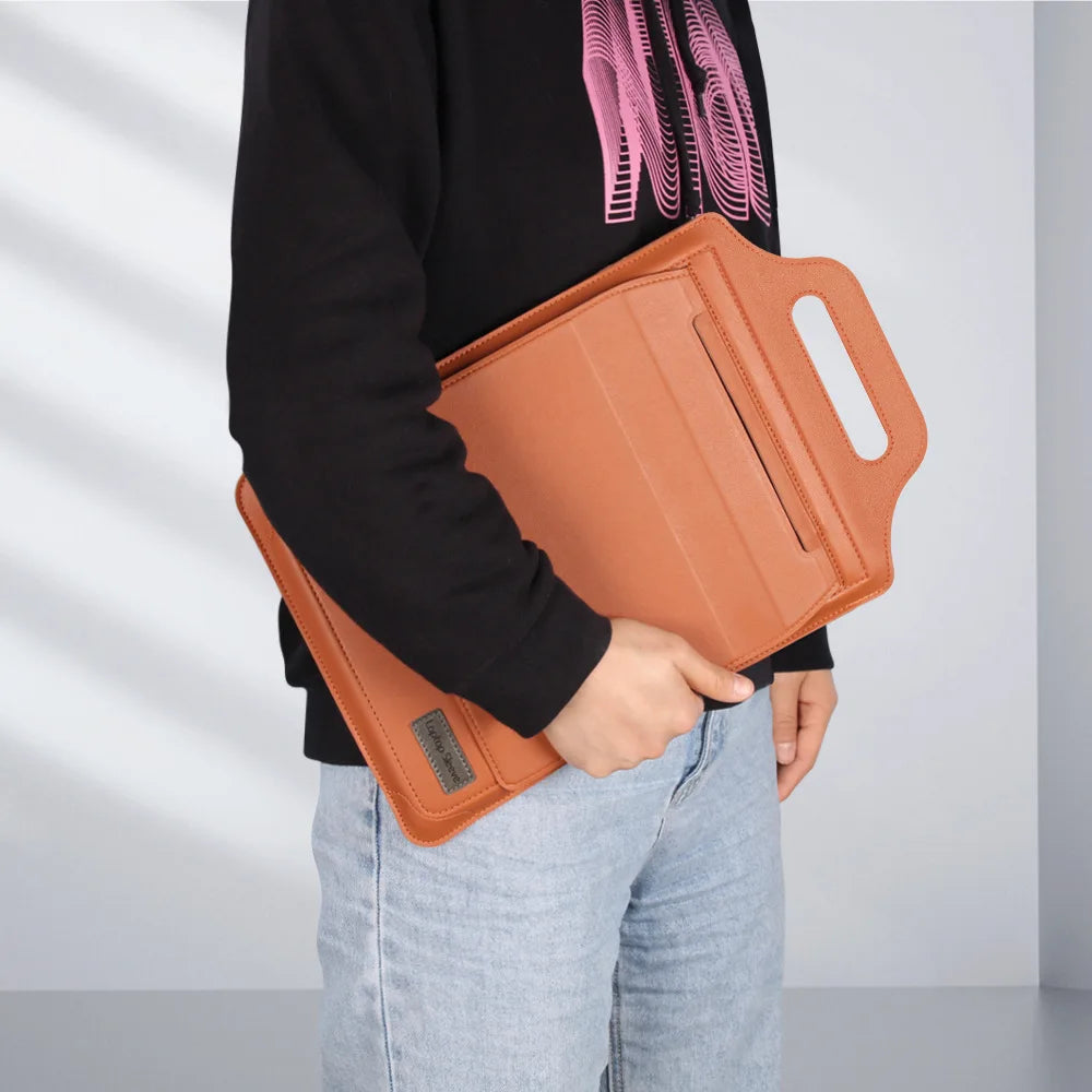 for Infinix XBOOK B15 15.6inch Laptop Sleeve Foldable Laptop Stand Mouse Pad Phone Holder Charger Mouse Pouch Flip Bag Case