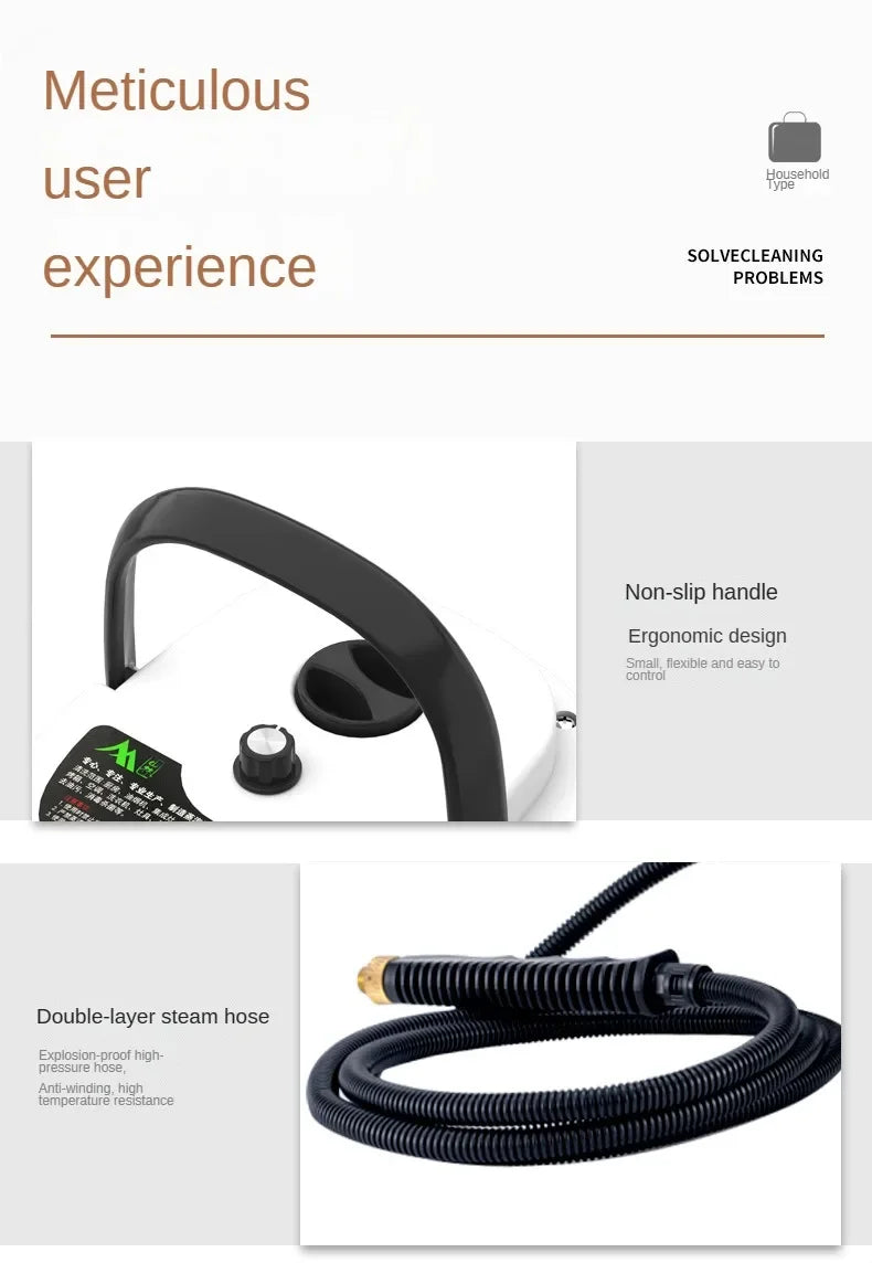 Steam Cleaner High Temperature Sterilization Air Conditioning Kitchen Hood Home /Car Steaming Cleaner 220V EU Plug