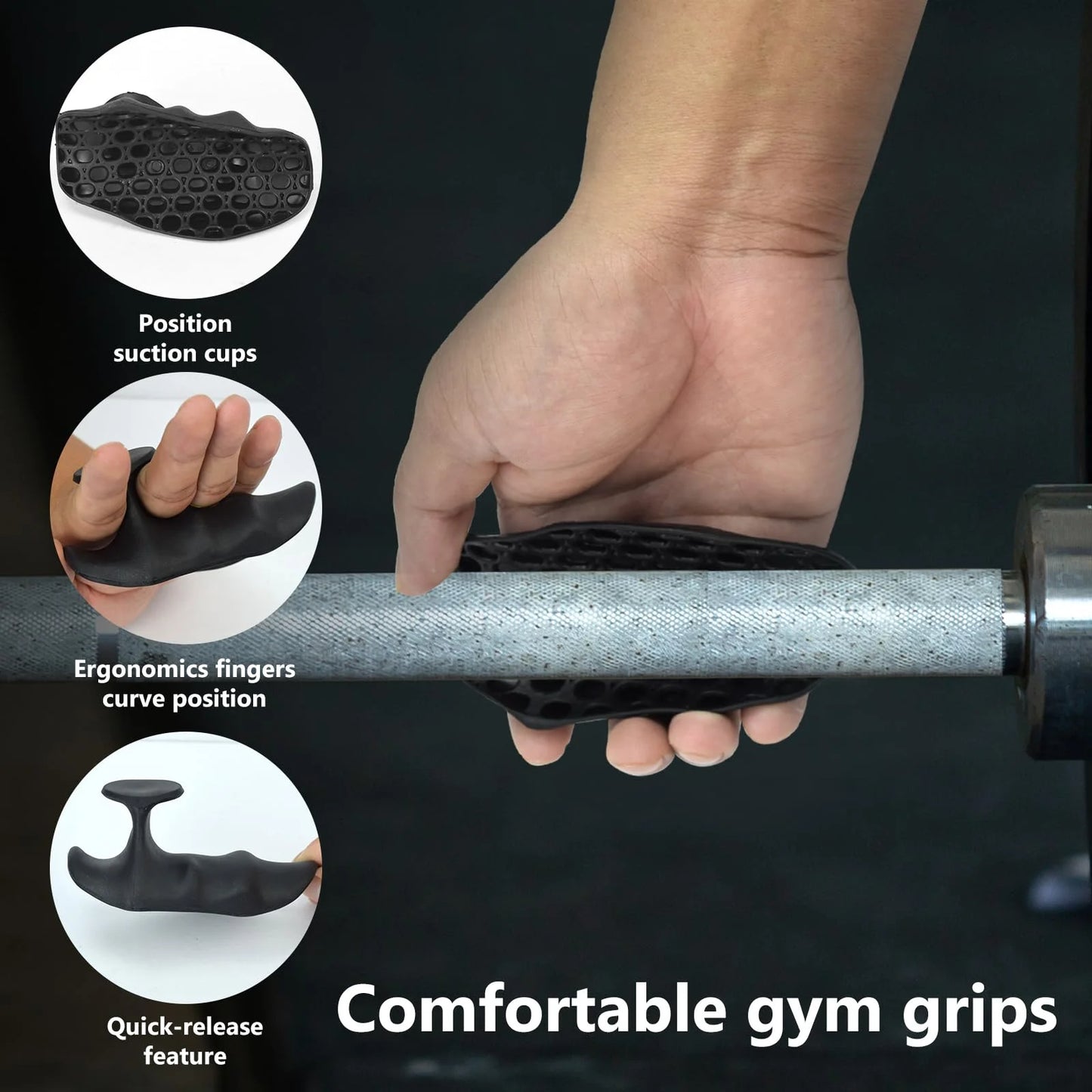 Weightlifting Grip Pads – Silicone Palm Protection for Gym Training