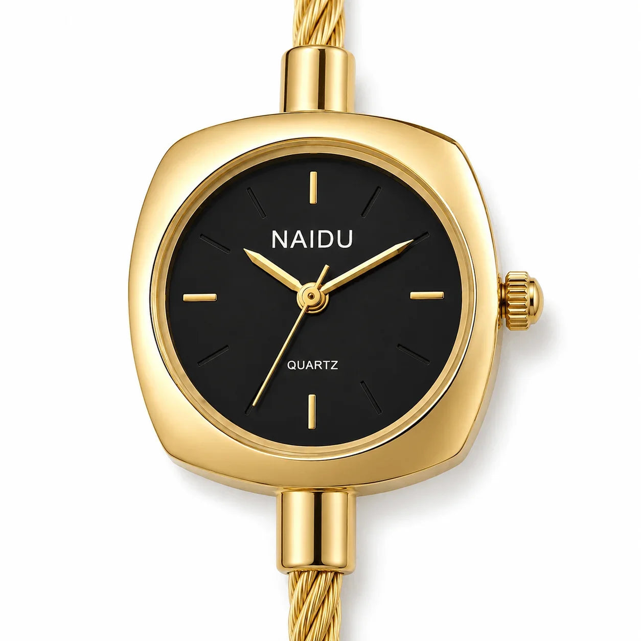 Women's Gold Bangle Watch – Luxury Stainless Steel Quartz