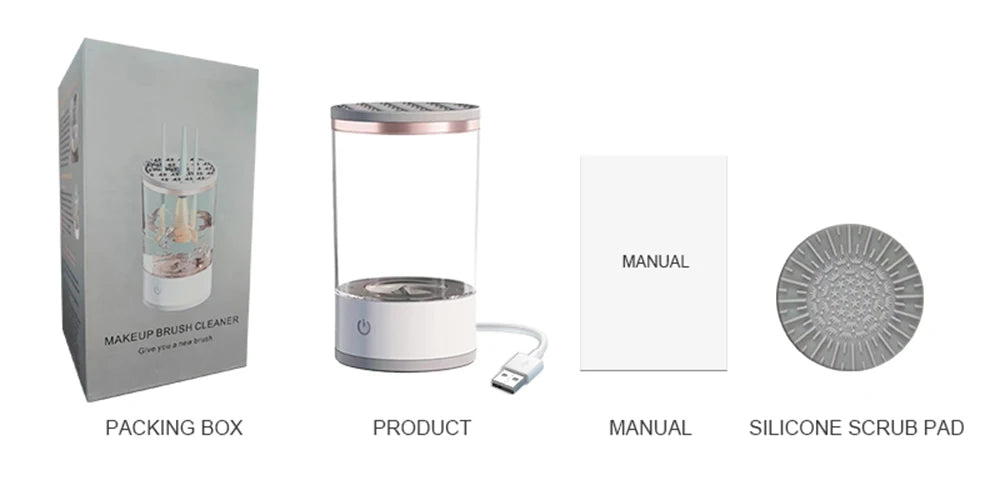 USB Portable Electric Makeup Brush Cleaner - Quick & Easy Brush Cleaning Machine
