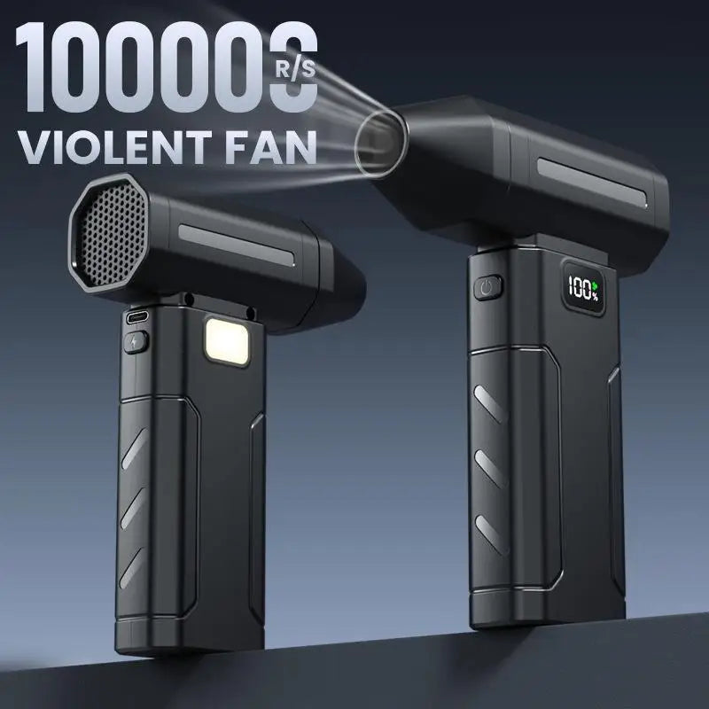 100,000 RPM Turbo Air Blower – Powerful Cordless Dust Cleaner & Jet Fan Tool