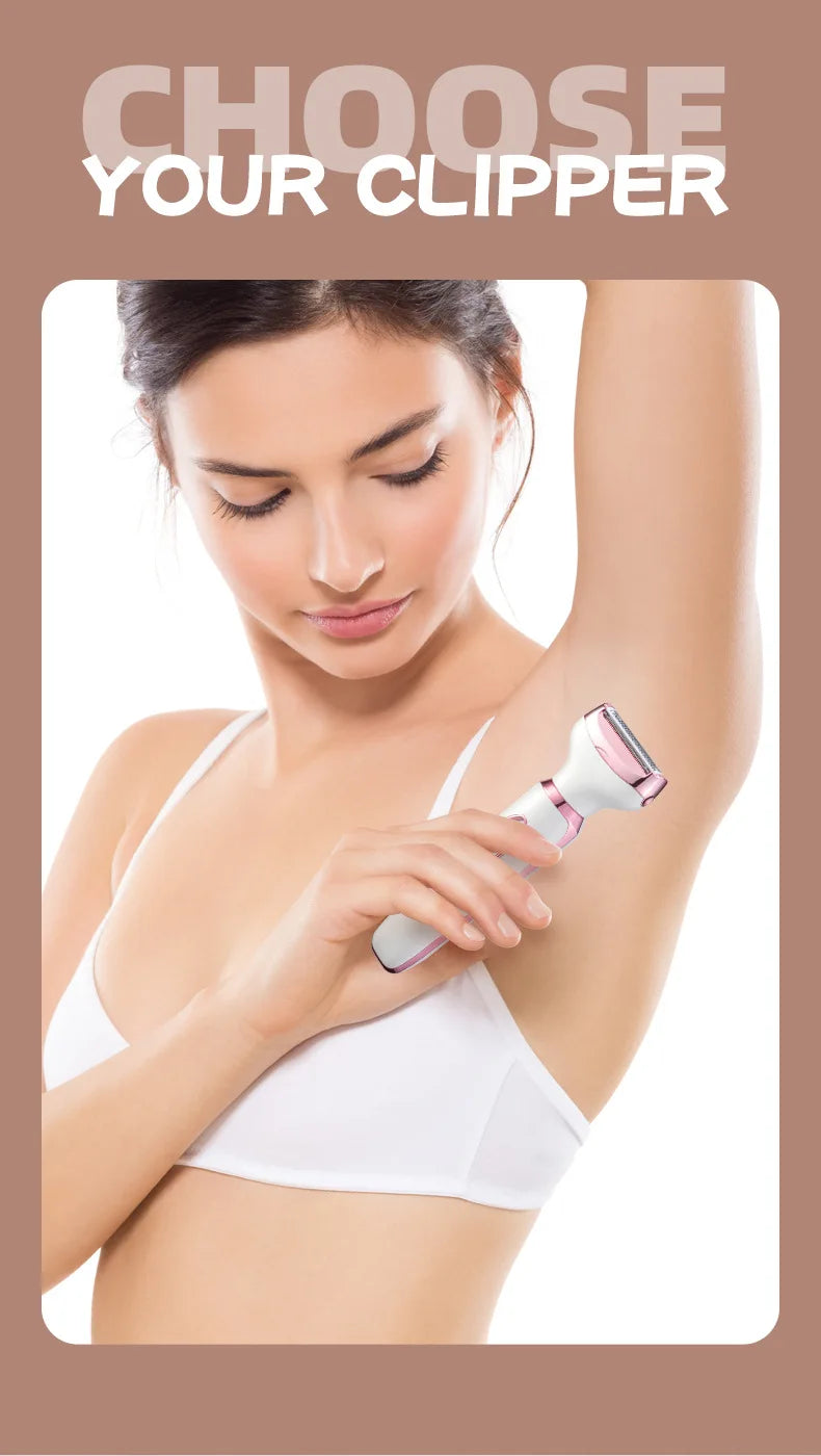 4-in-1 Electric Lady Shaver: Painless Hair Removal