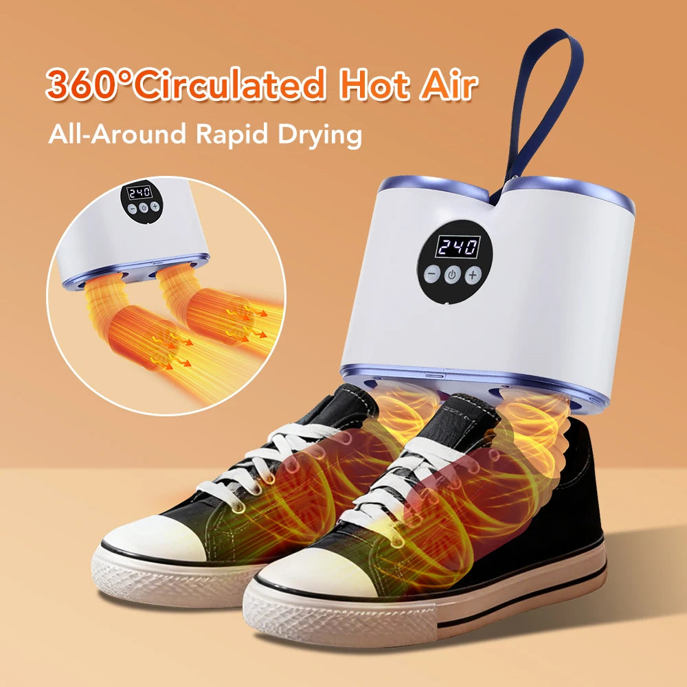 Intelligent Shoe Dryer with Adjustable Timer Fast Dry 360° Warm Airflow Household Shoe Warmer Heating Device for Boots Sneaker