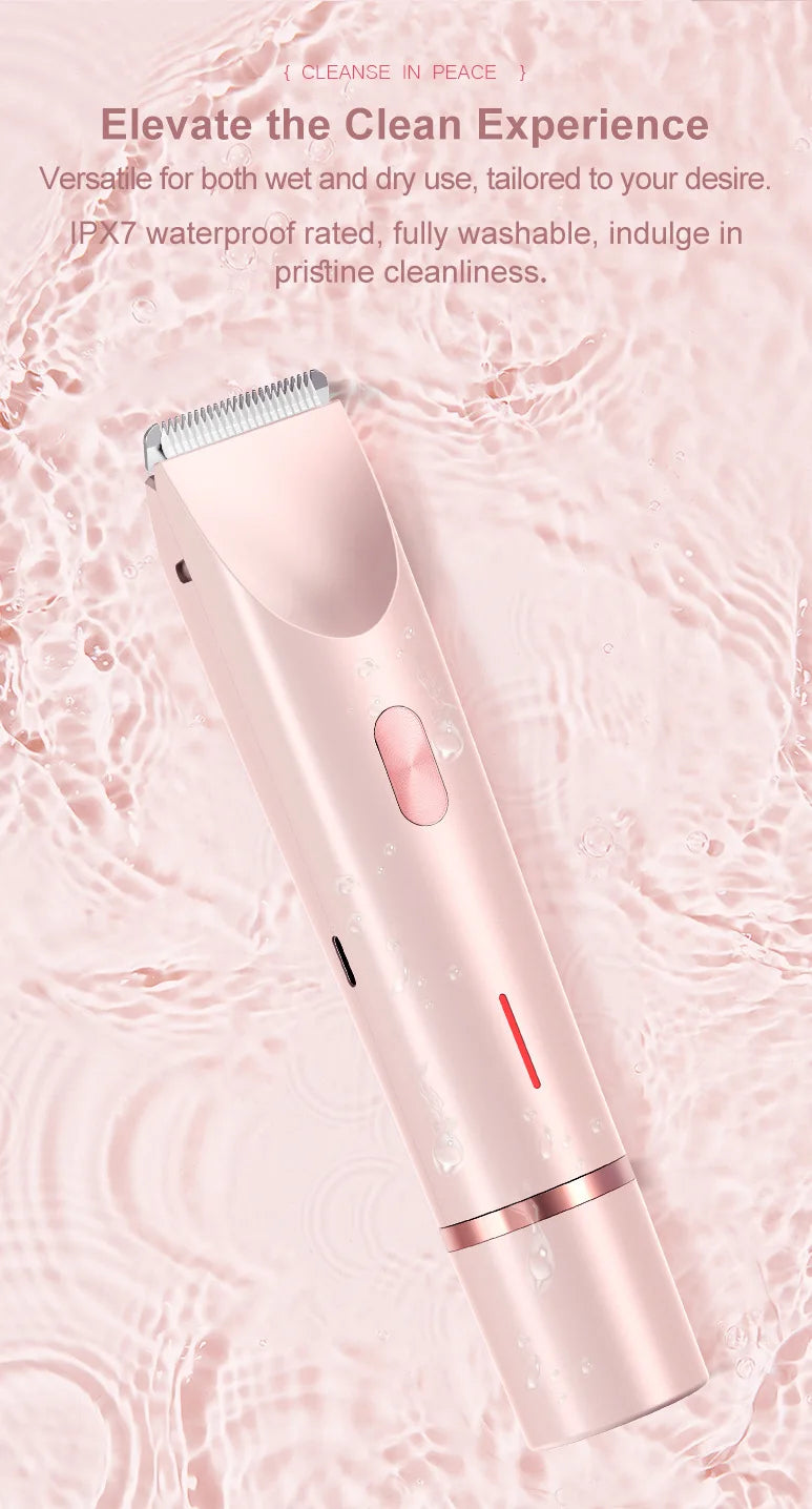 2-in-1 Dual-Head Women's Electric Razor & Bikini Trimmer
