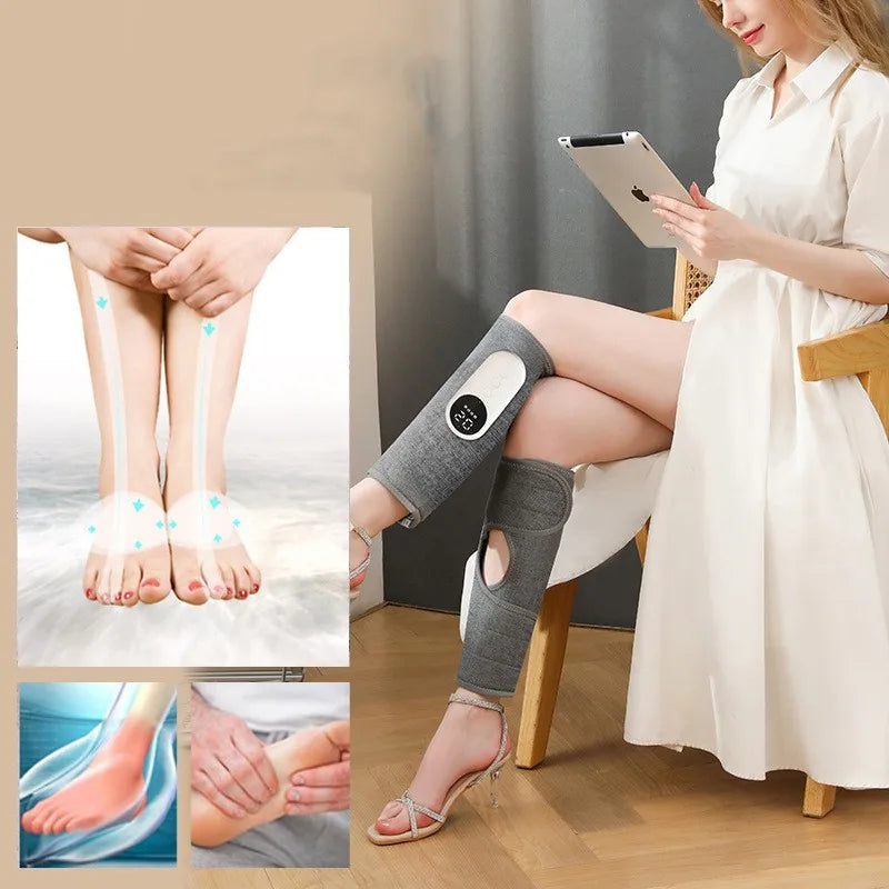 "Electric Leg Massager - Rechargeable Calf Air Compression with 3 Modes & 360° Coverage"
