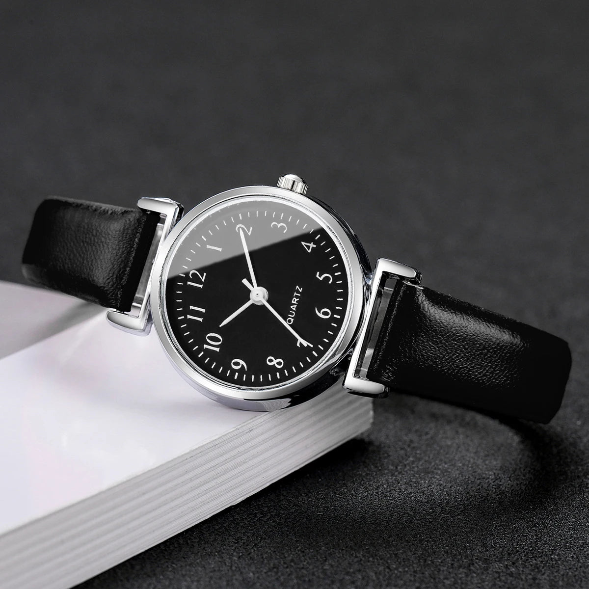 Fashion Small Dial Women's Quartz Watch – Leather Band Analog Wristwatch