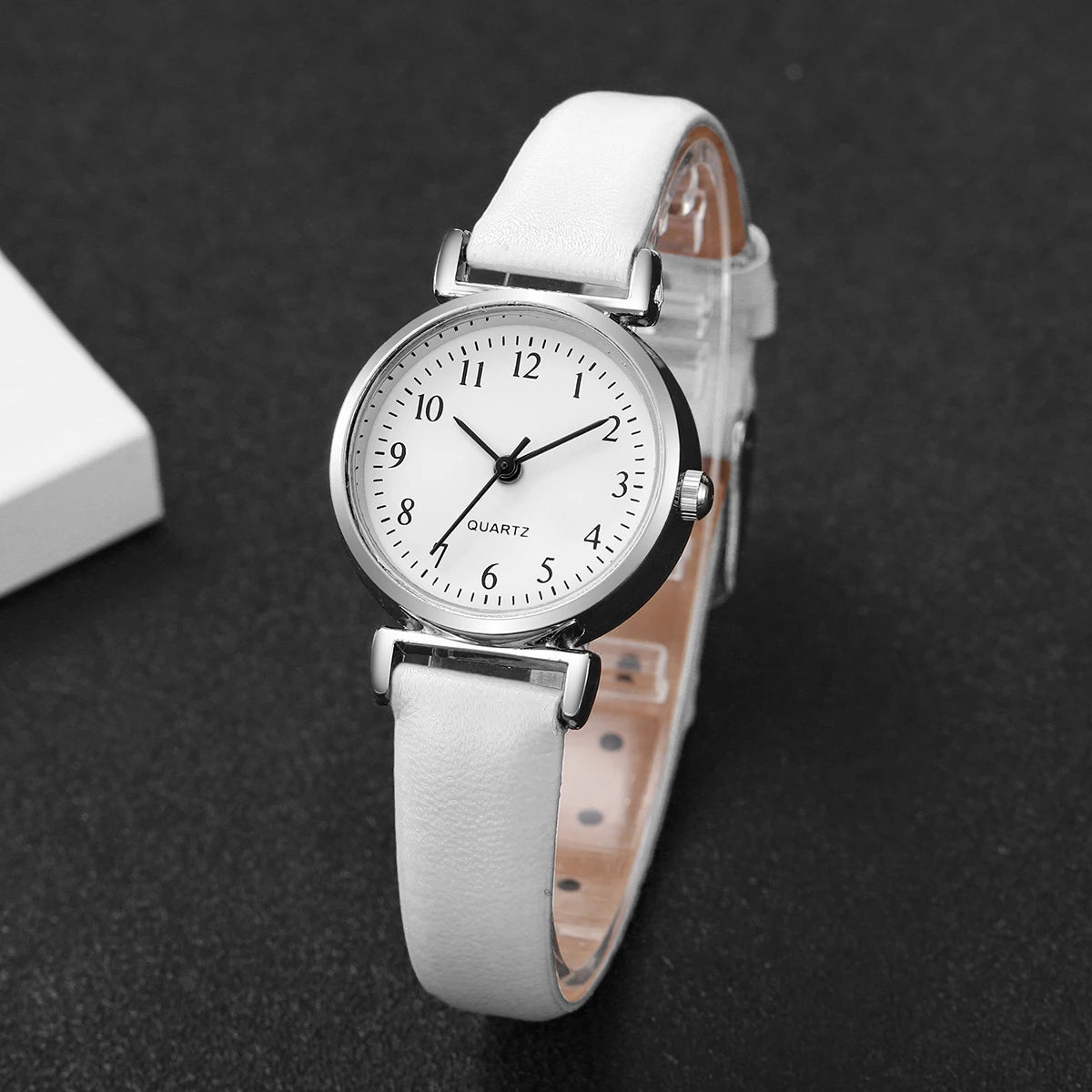 Fashion Small Dial Women's Quartz Watch – Leather Band Analog Wristwatch