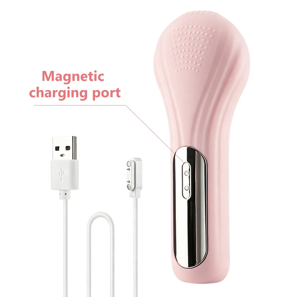 Sonic Silicone Facial Cleansing Brush – IPX7 Waterproof with Warm Massage