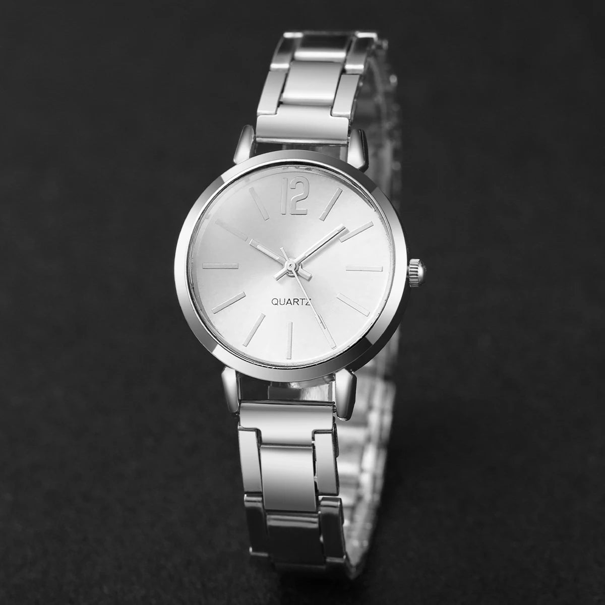 Fashion Women's Stainless Steel Quartz Watch – Analog Wristwatch Set 1/3PCS