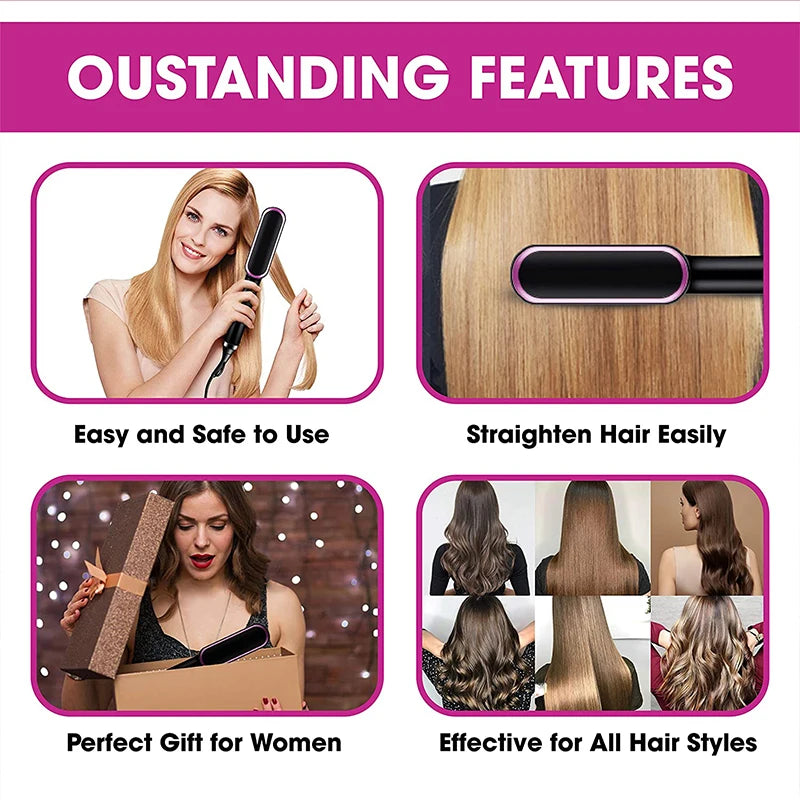 Electric Hot Comb Hair Straightener