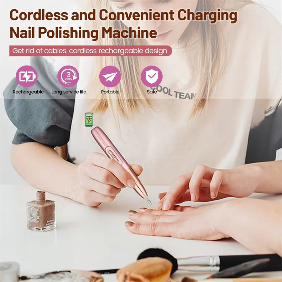 Electric Nail Grinder – Rechargeable Portable Nail File & Polisher