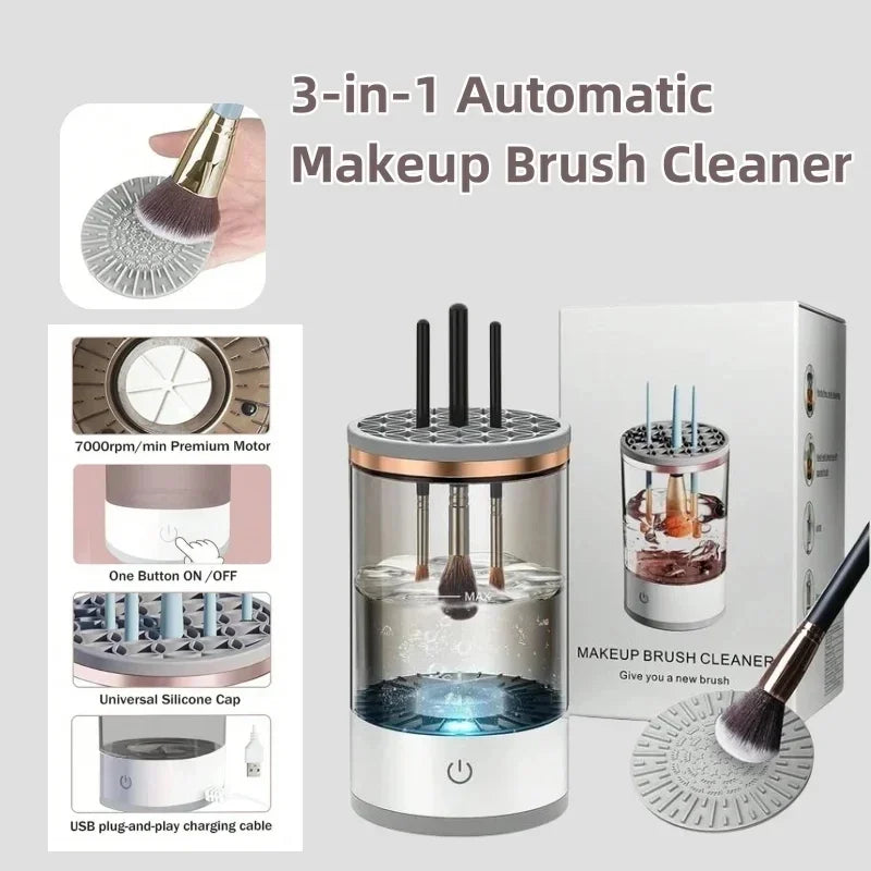 USB Portable Electric Makeup Brush Cleaner - Quick & Easy Brush Cleaning Machine