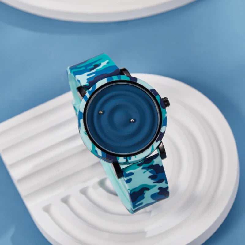 Magnetic Pointer Watch – Waterproof Quartz for Men & Women