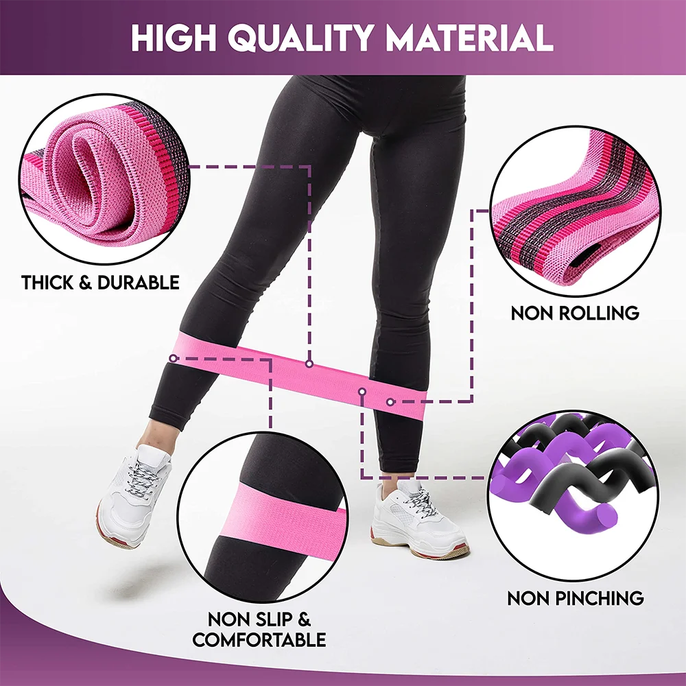Hip & Booty Resistance Bands – 3 Levels for Glute & Leg Training