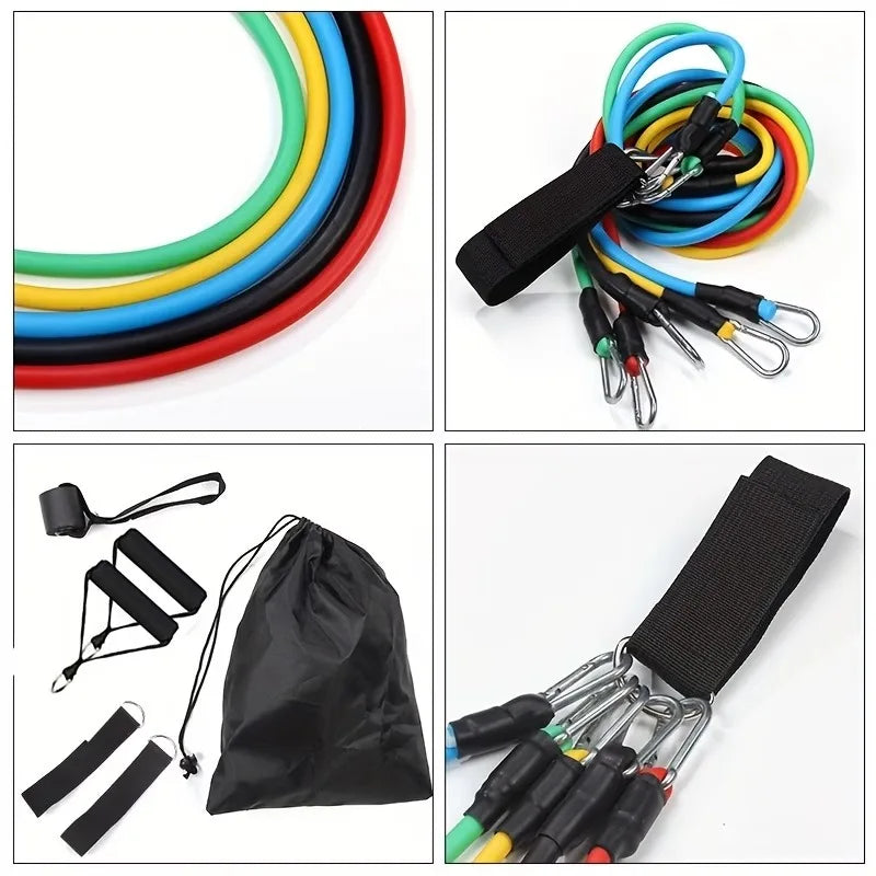 Complete Resistance Band Set – 5 Levels, Door Anchor & Full Accessories