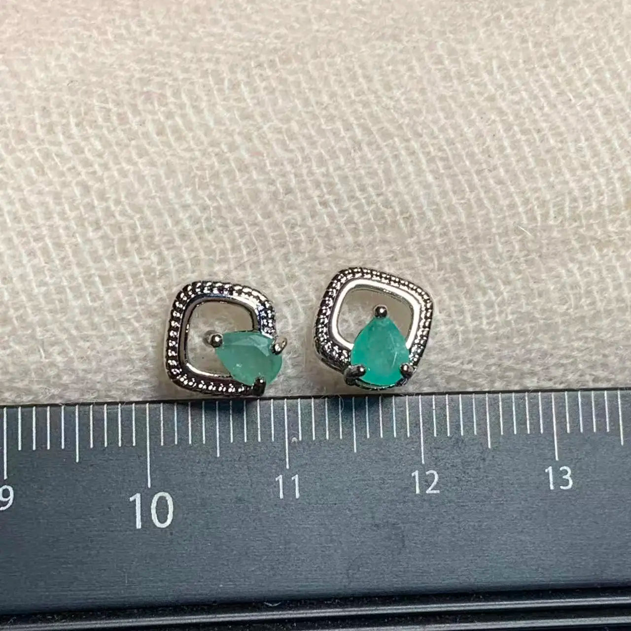 Natural Emerald Stud Earrings – 925 Sterling Silver 5x3MM Fine Jewelry for Women