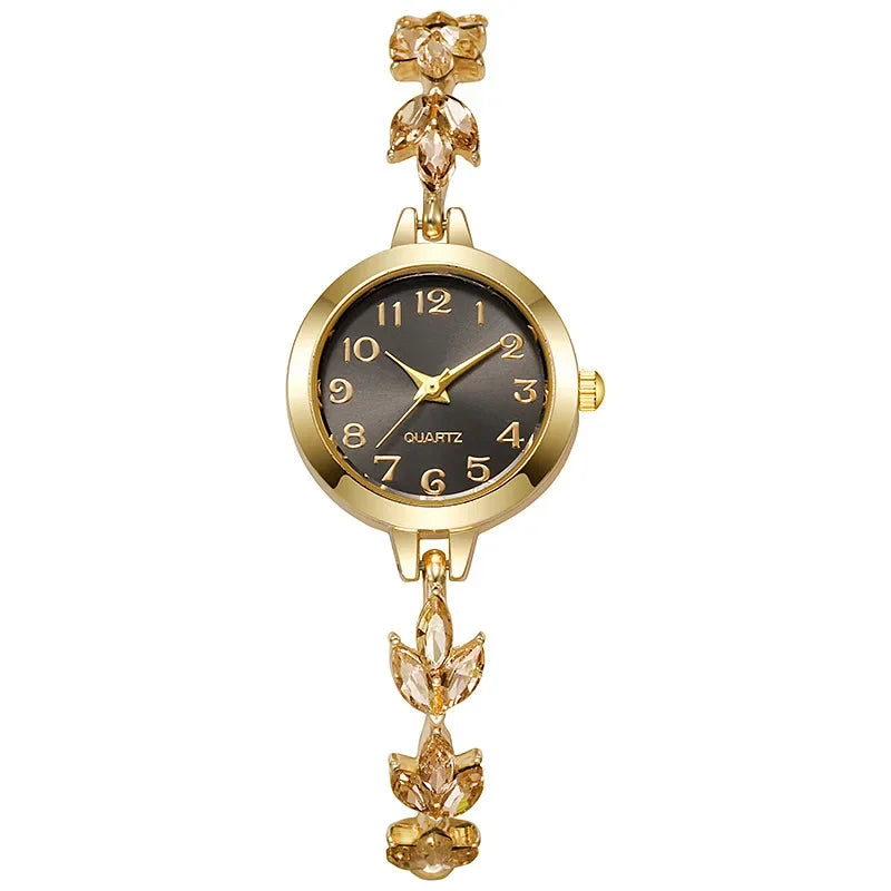 Elegant Women's Rhinestone Bracelet Quartz Watch – Luxury Ladies Wristwatch Gift