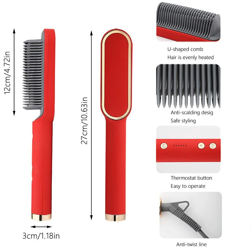 Electric Hot Comb Hair Straightener