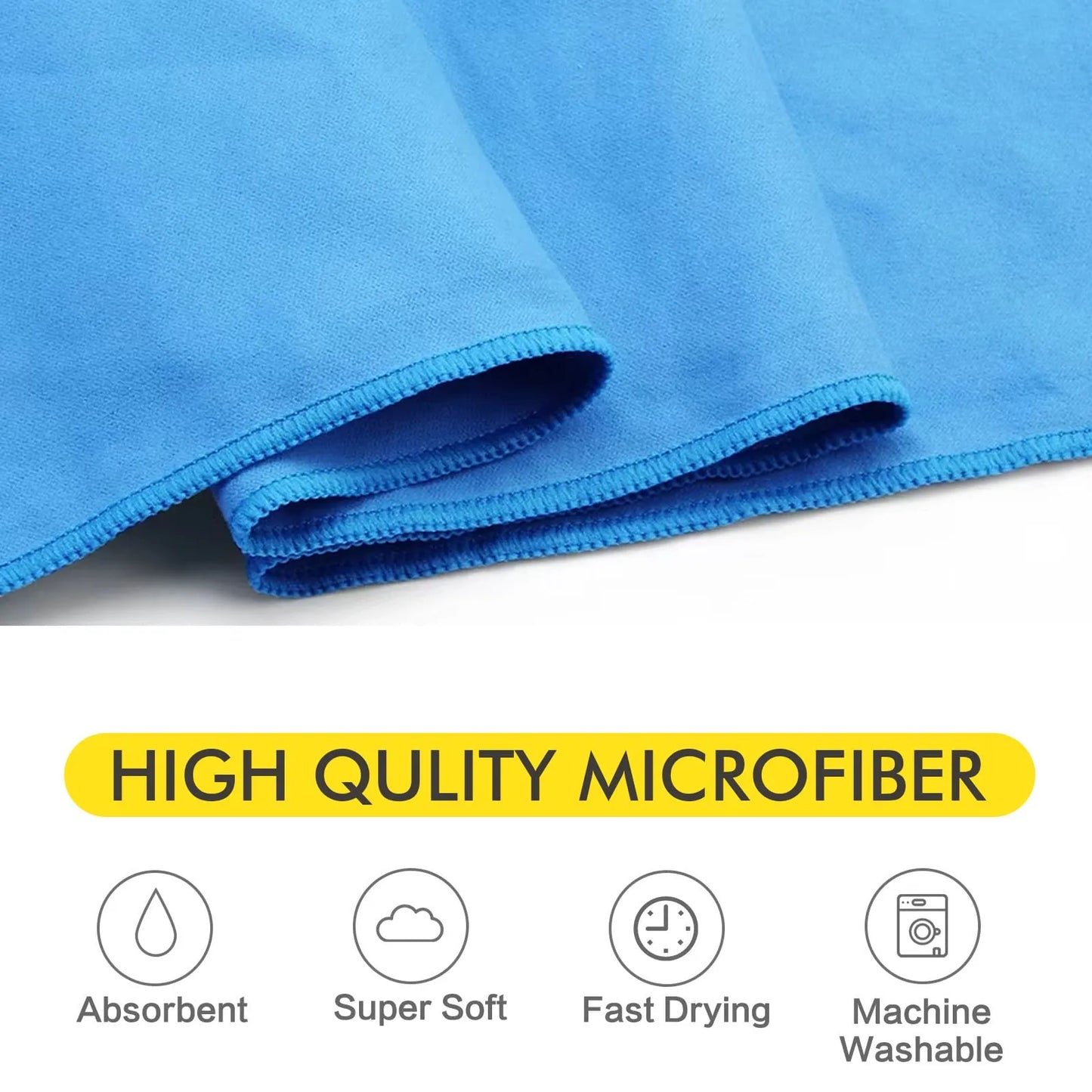Luxury Microfiber Sports Towel – Quick-Dry Super Soft for Gym, Beach & Travel
