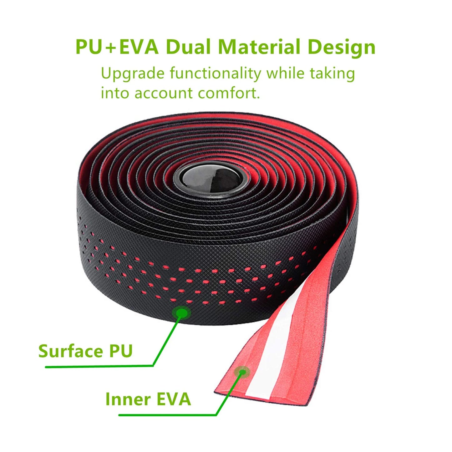 Road Bike Handlebar Tape – Anti-Slip PU+EVA Shock Absorption Cycling Grip
