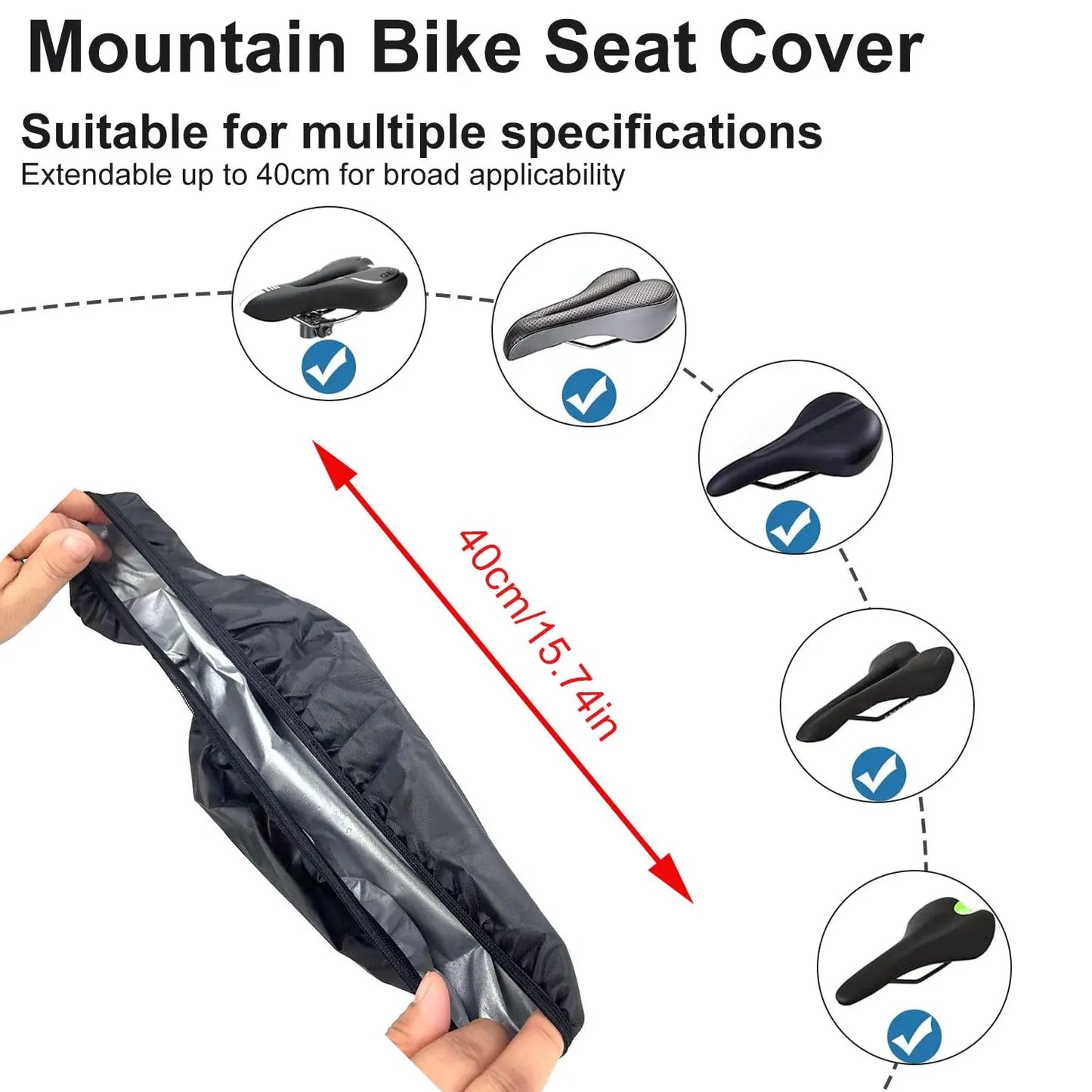 Waterproof Bicycle Seat Cover – UV & Rain Protection for All Bike Saddles
