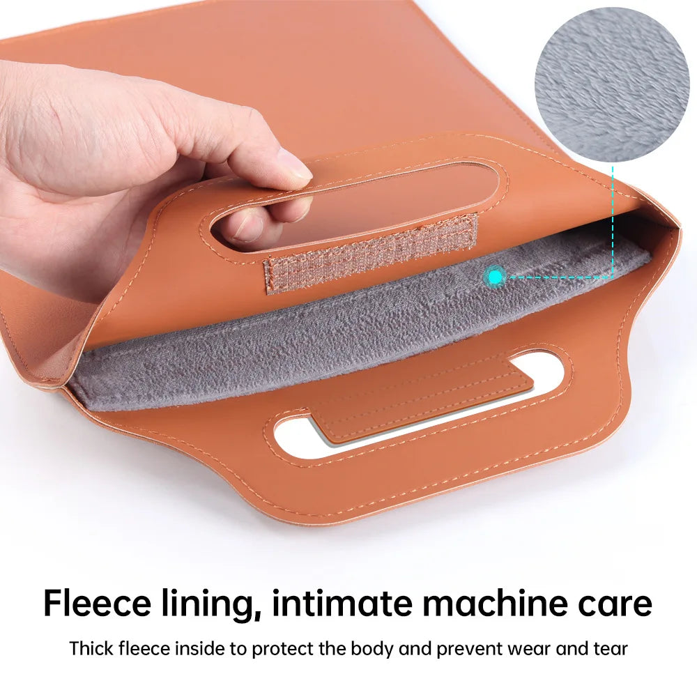 for Infinix XBOOK B15 15.6inch Laptop Sleeve Foldable Laptop Stand Mouse Pad Phone Holder Charger Mouse Pouch Flip Bag Case