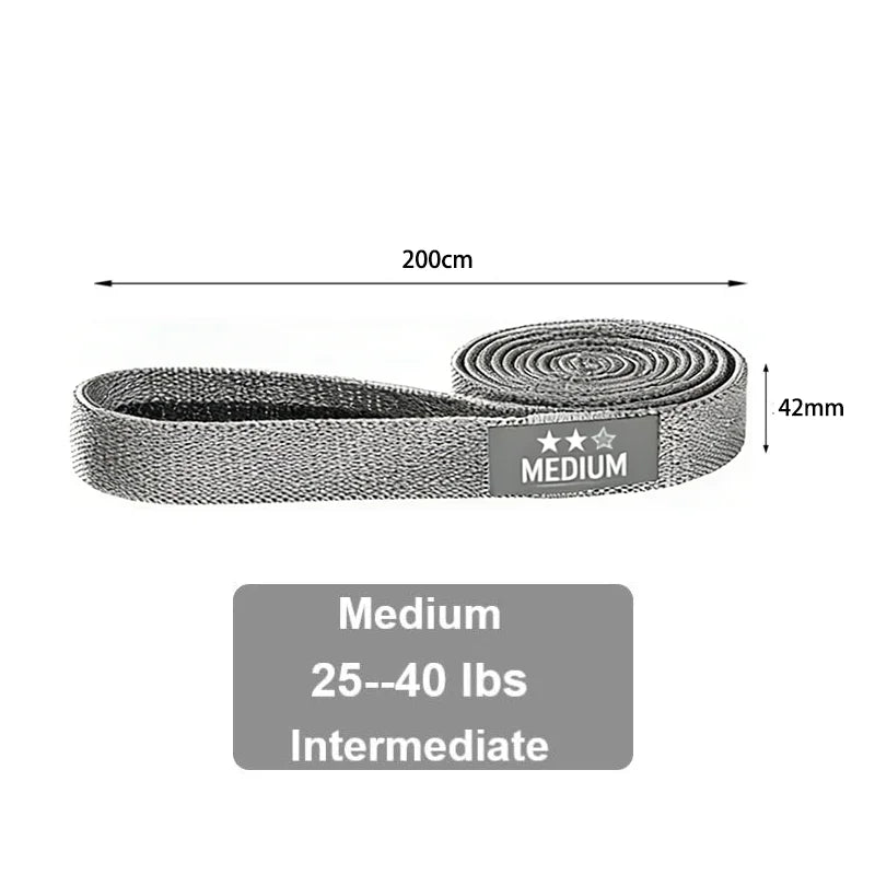 Long Fabric Resistance Loop Band – Full Body Gym & Yoga Training