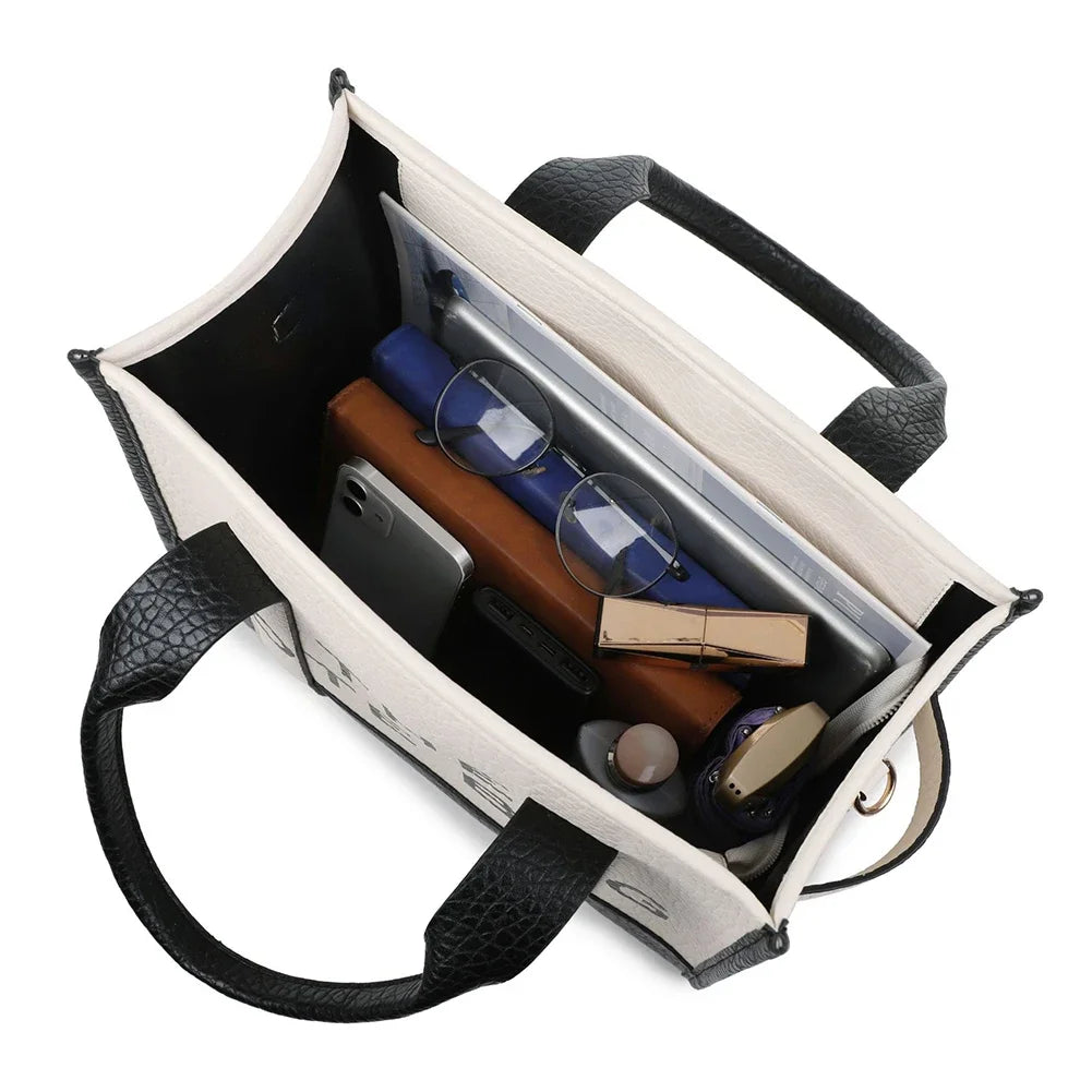 PU Leather Tote Bag for Women - Fashion Shoulder & Crossbody, Large Capacity