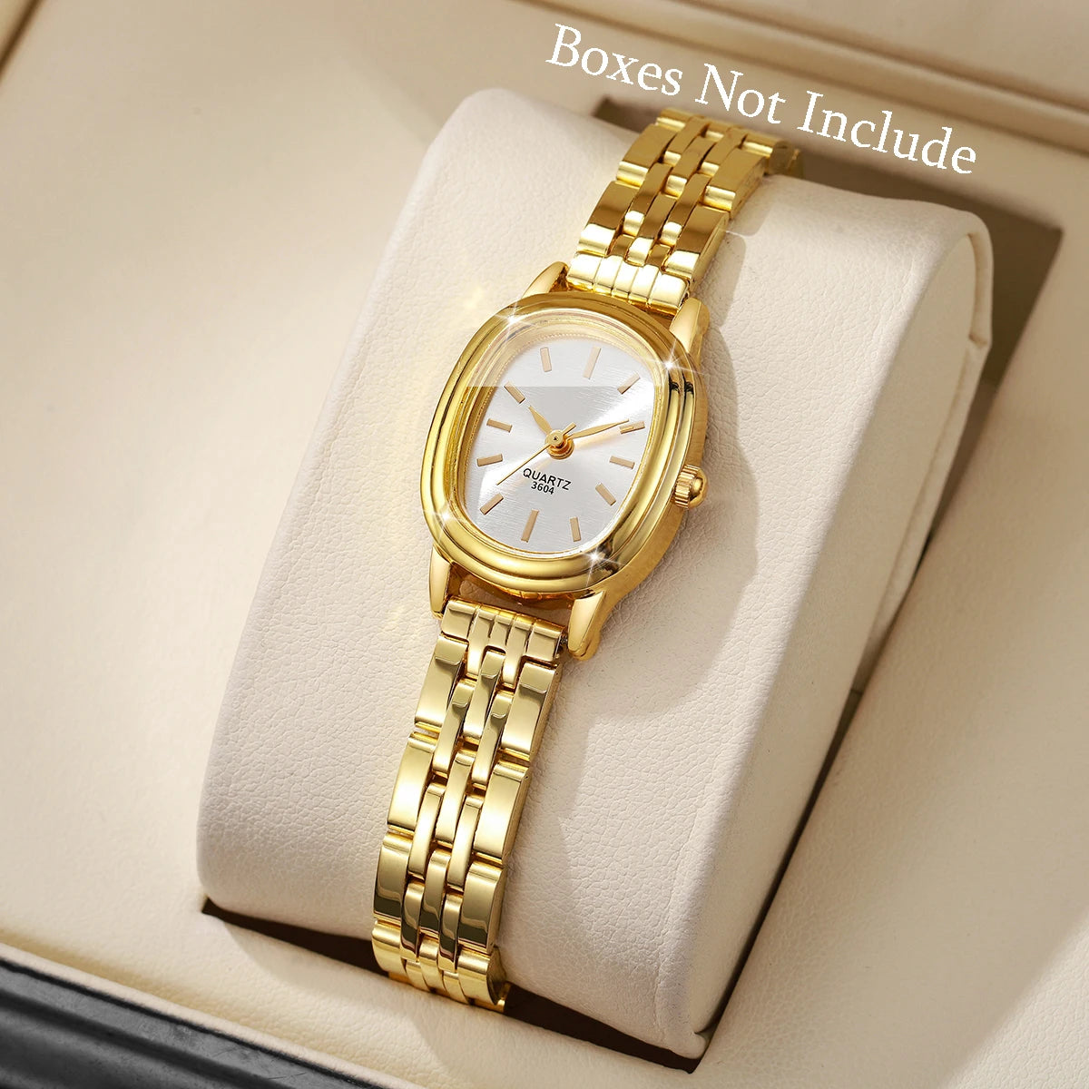 Elegant Oval Dial Women's Quartz Watch – Fashion Ladies Wristwatch Gift