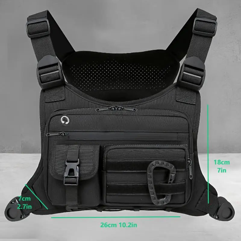 Tactical Running Vest Bag - Multi Pocket Chest Bag With Phone & Bottle Holder