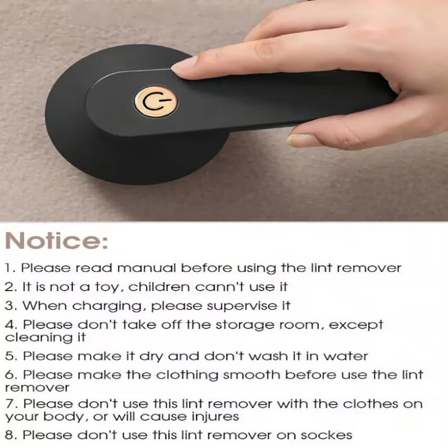 USB Fabric Lint & Hair Ball Trimmer – Portable Clothes Shaver