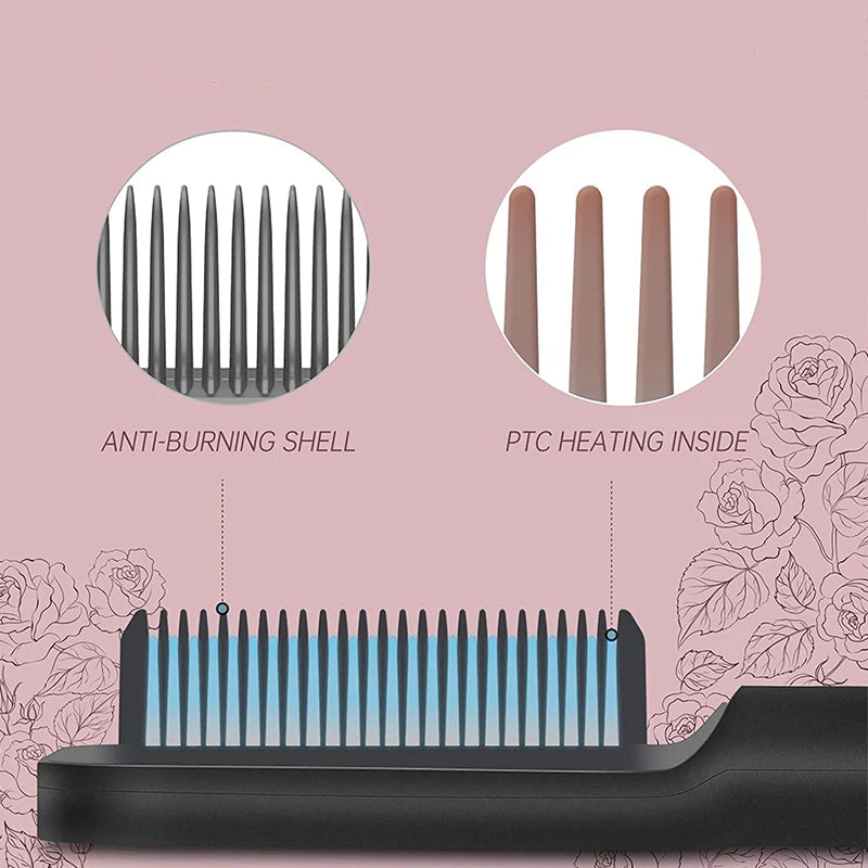 Electric Hot Comb Hair Straightener