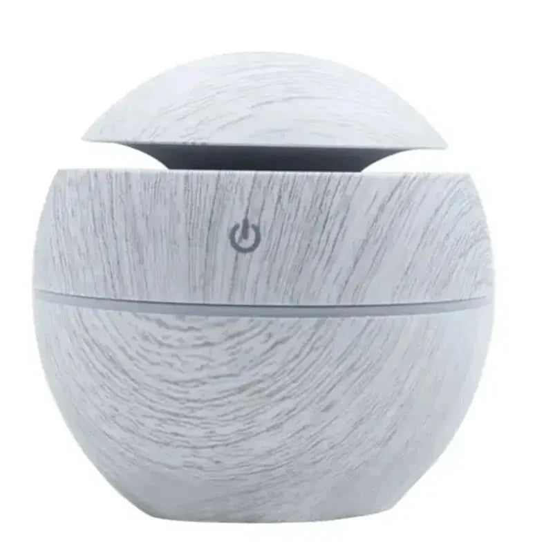 USB Ultrasonic Cool Mist Essential Oil Humidifier - Mini Wood Grain Design