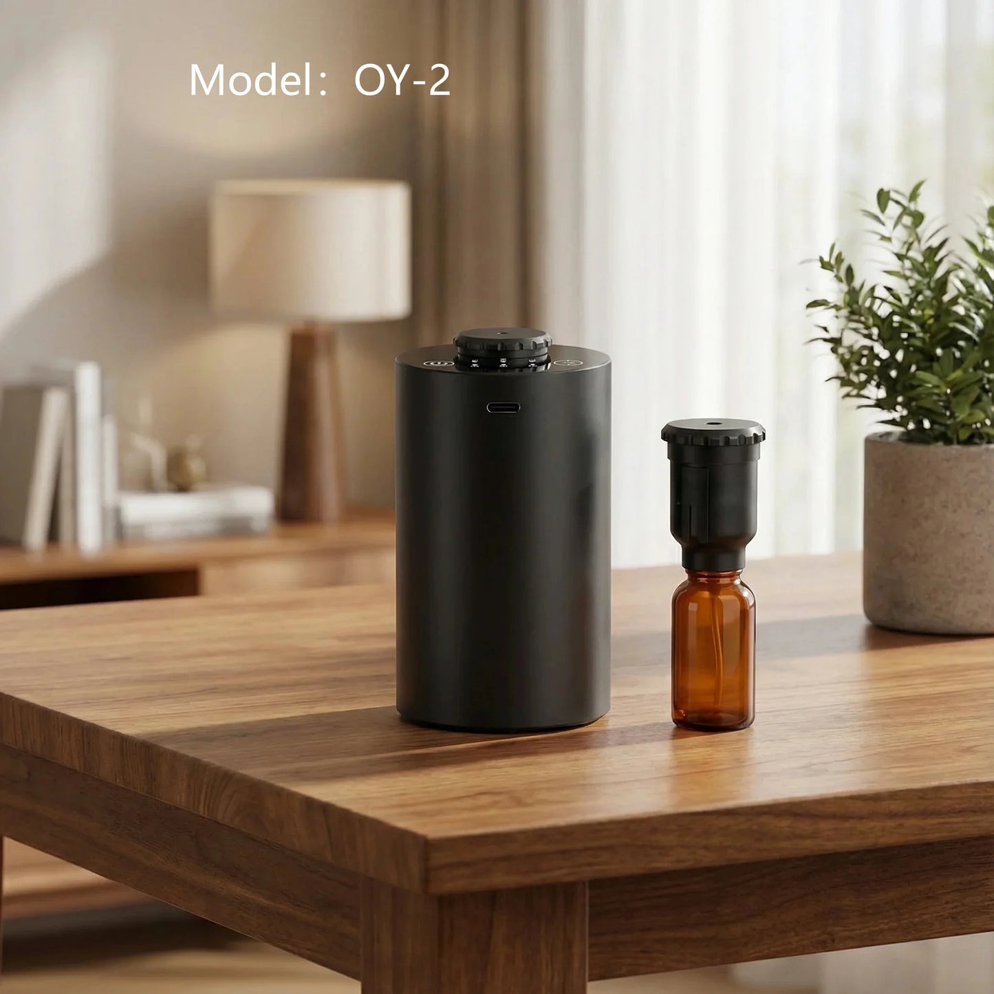 Rechargeable Waterless Essential Oil Diffuser Cordless Aromatherapy Car Diffuser with Timing Setting and 3 Fragrance Levels