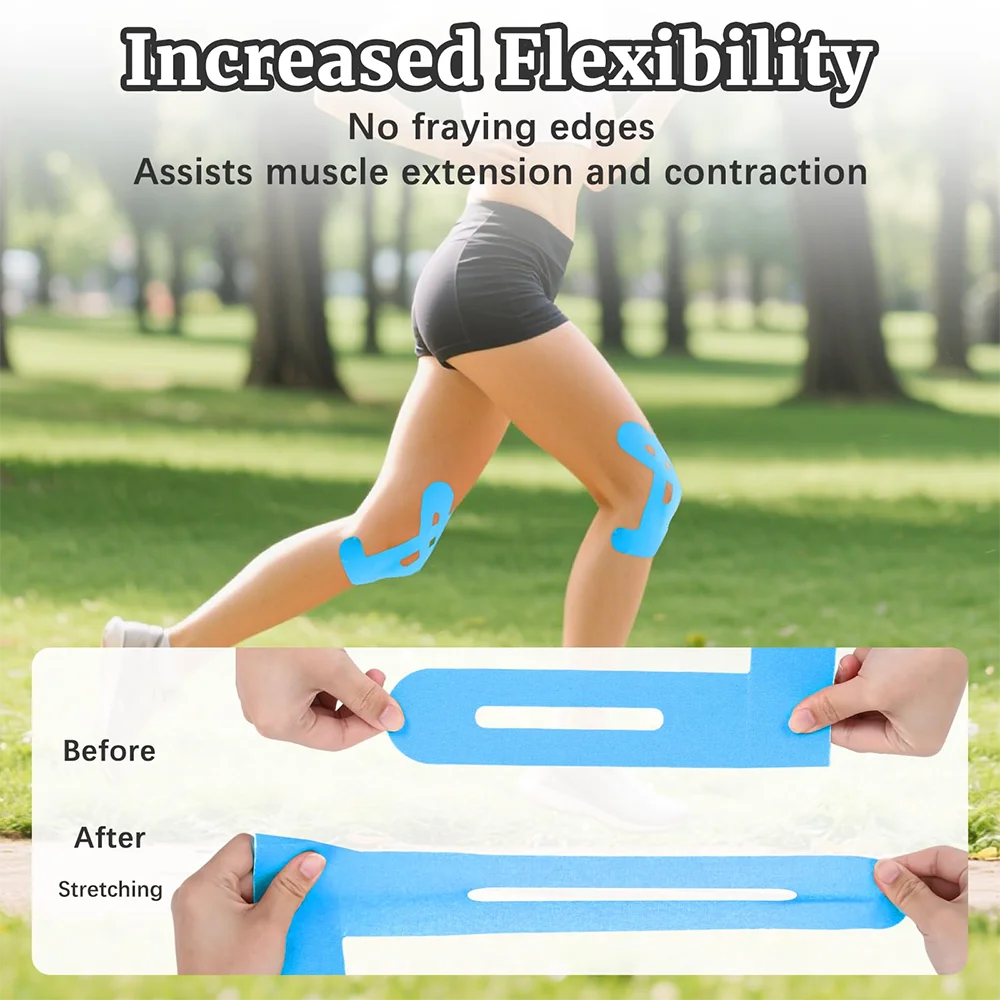 Kinesiology Knee Tape – 10-Pack Waterproof & Elastic Athletic Support